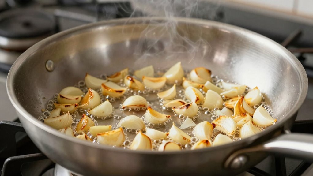 add garlic early gently