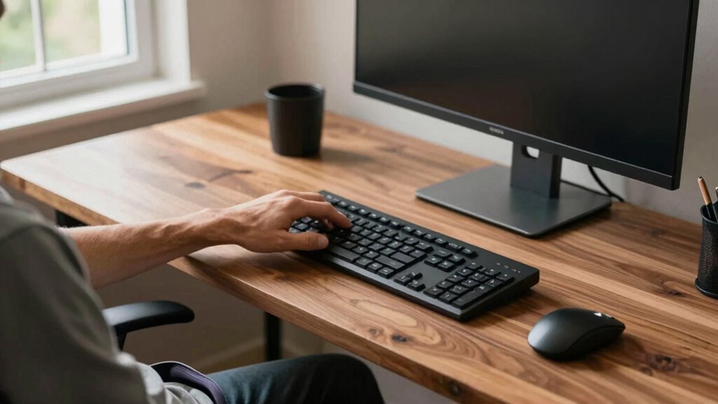 adjust desk height ergonomically