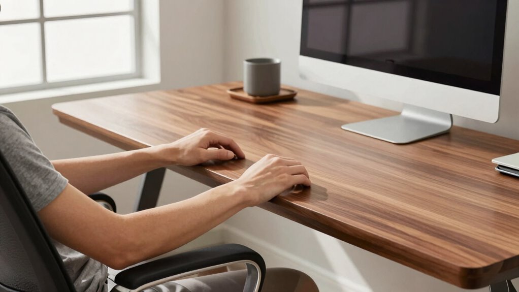 adjust desk height for comfort