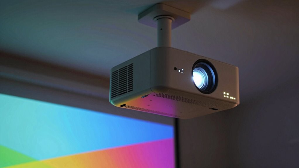 adjust projector brightness settings