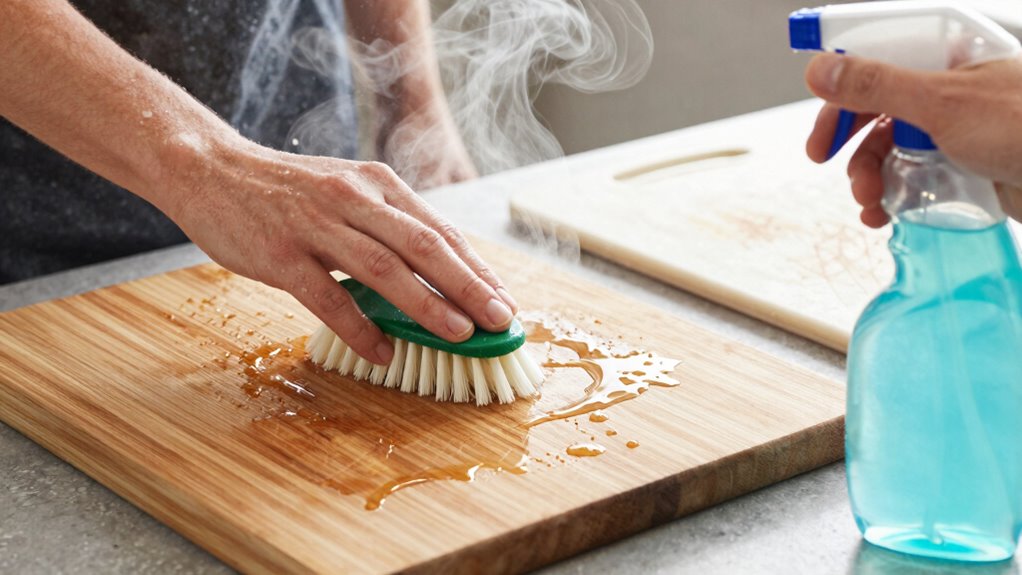 clean cutting board regularly