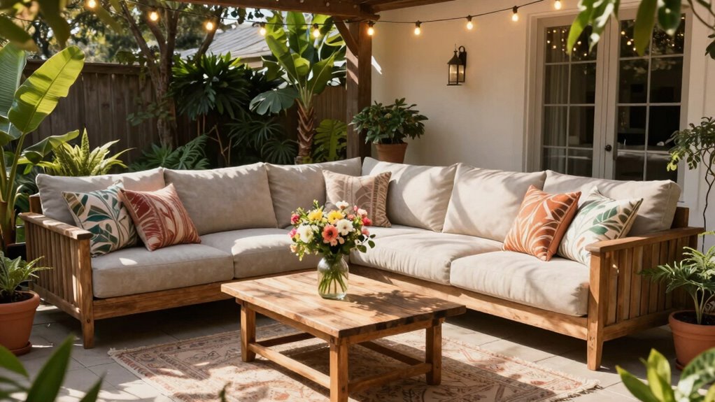 comfortable outdoor seating arrangement
