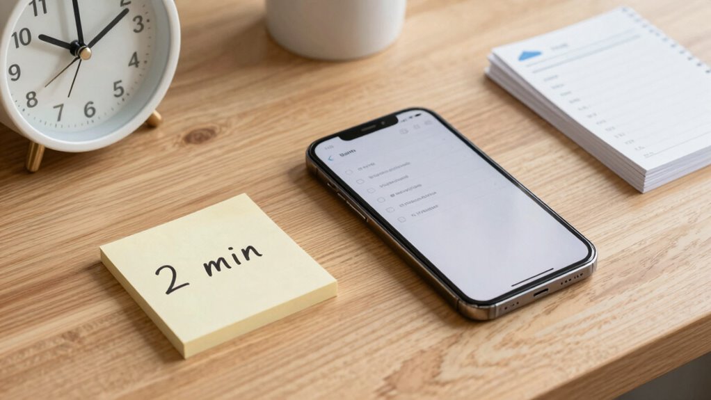 complete small tasks immediately