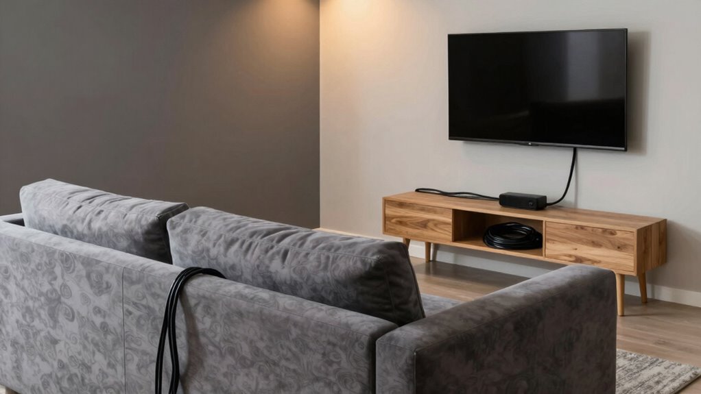 conceal cables with decor