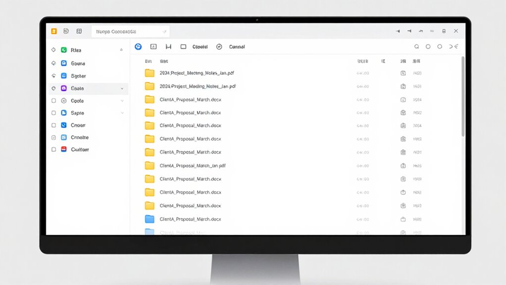 consistent clear organized files