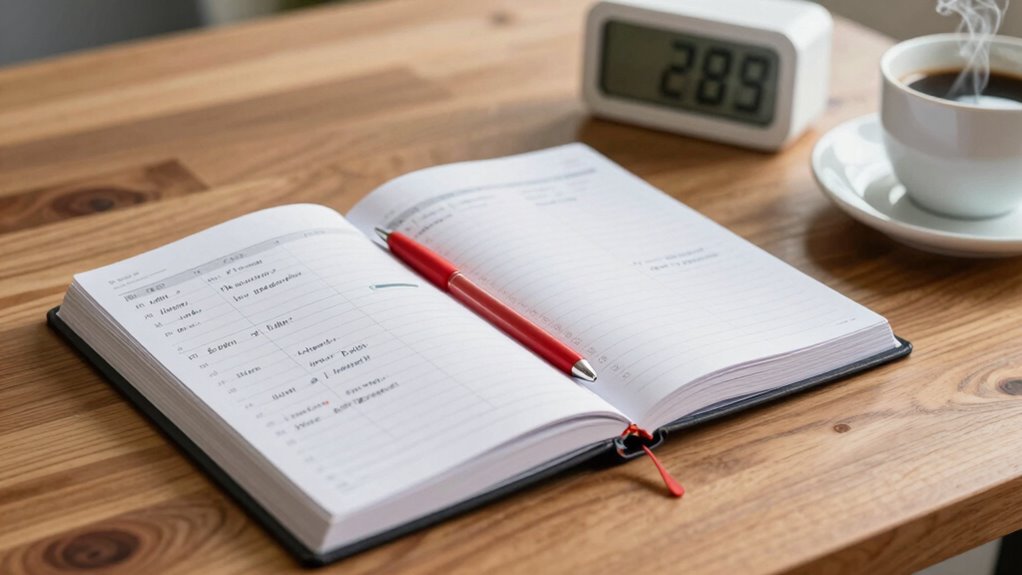 consistent daily calendar routine