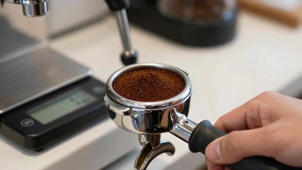 consistent grind tamp clean