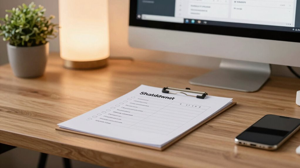 consistent mindful evening routine