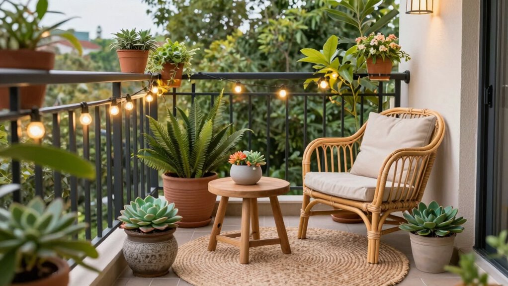 cozy small balcony transformation