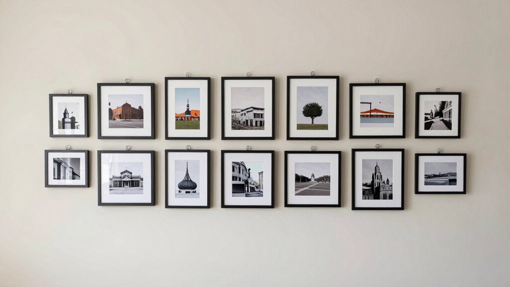 damage free gallery wall setup