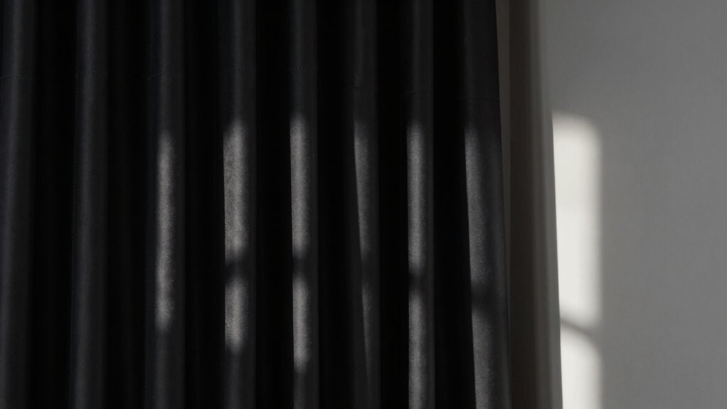 dark thick well installed curtains