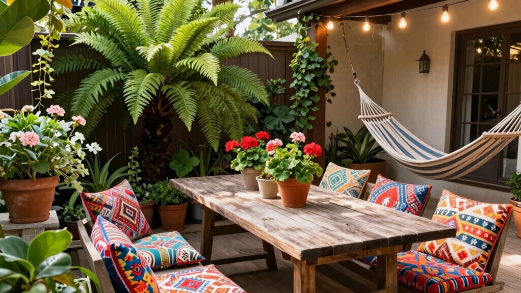 decorate with plants and color