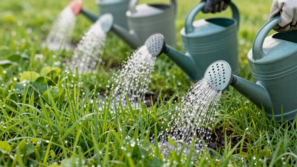 deep watering promotes root growth