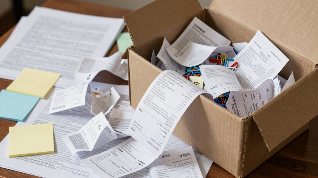 disorganized receipt management causes chaos