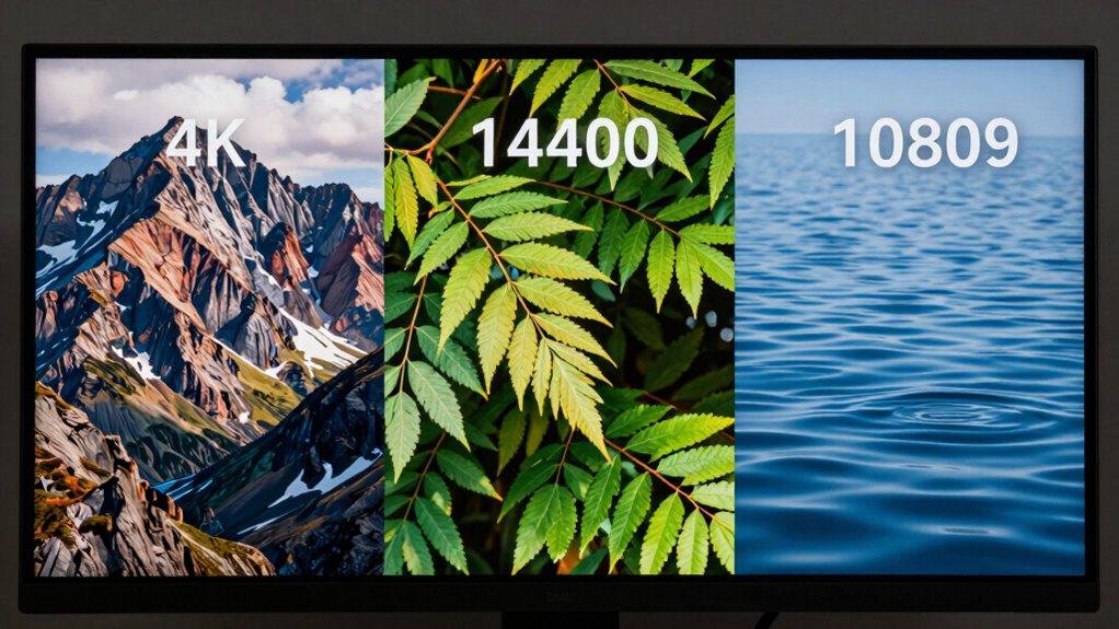 display resolution and image clarity