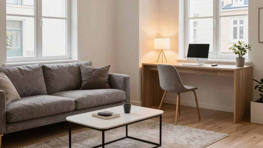 divided zones enhance small spaces