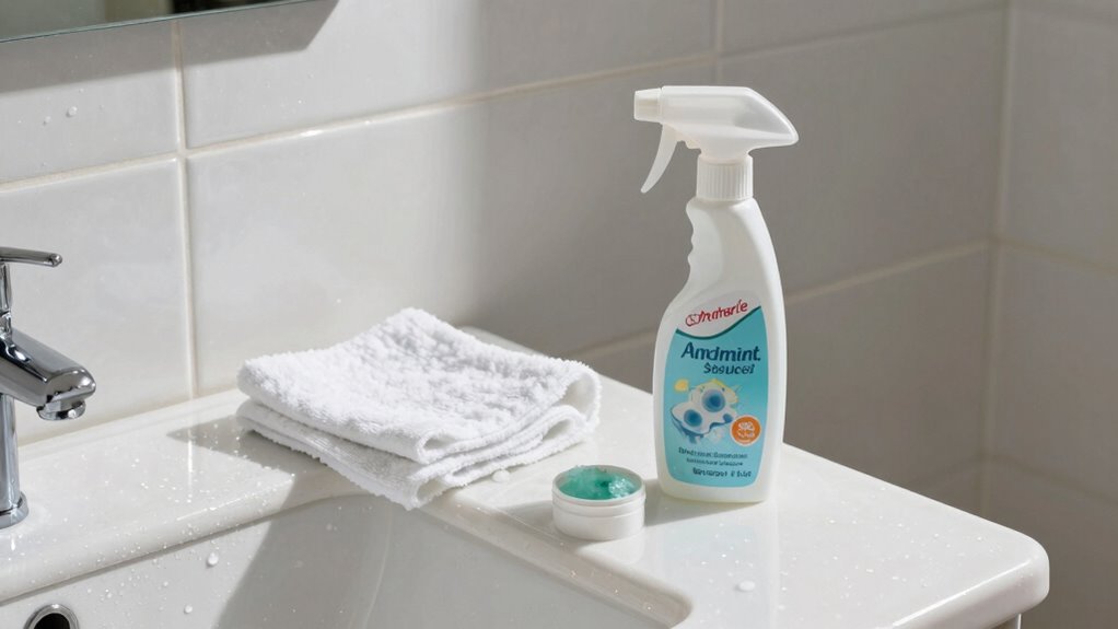 dry surfaces immediately after spills