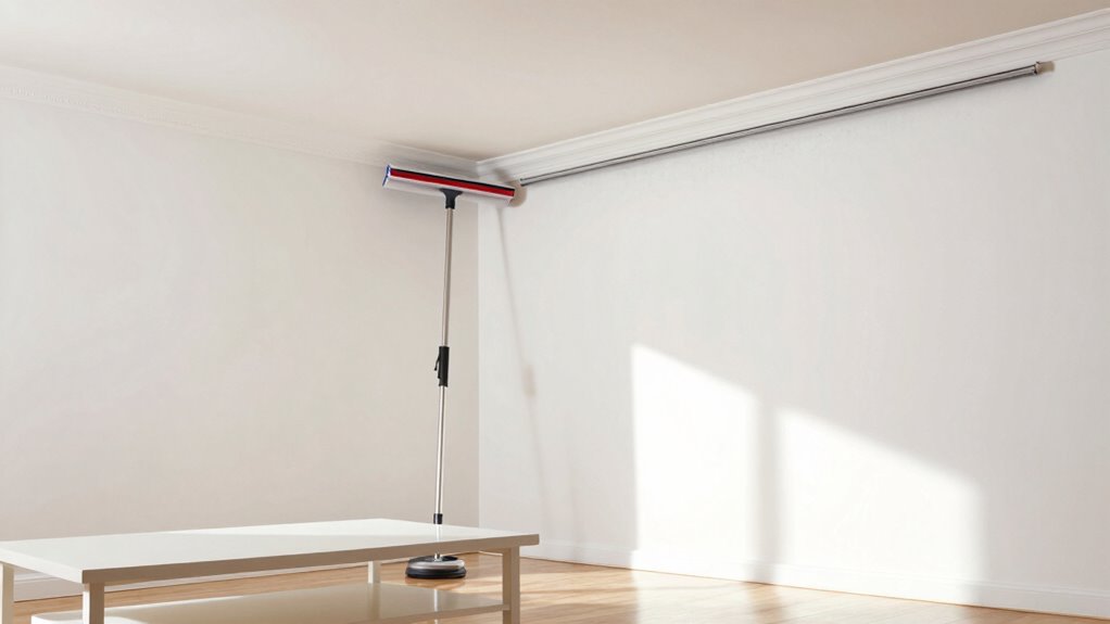 dust settles on higher surfaces