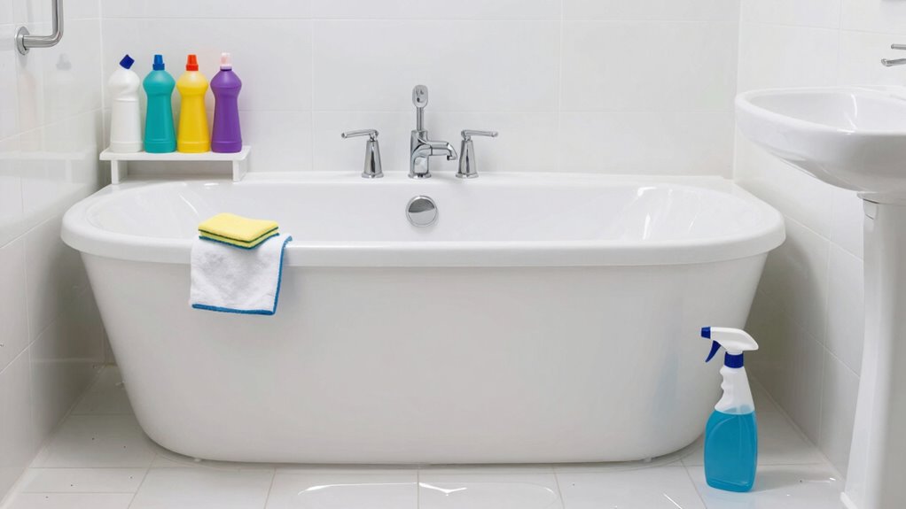 efficient bathroom cleaning routine