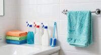 efficient bathroom cleaning sequence