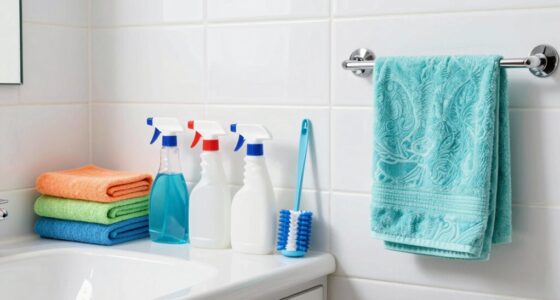 efficient bathroom cleaning sequence