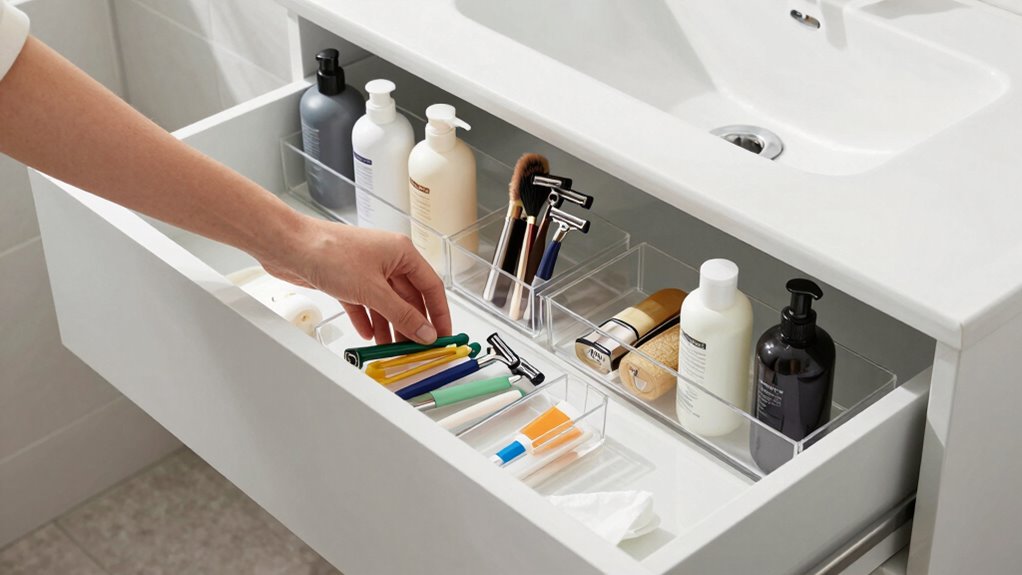 efficient bathroom item sorting