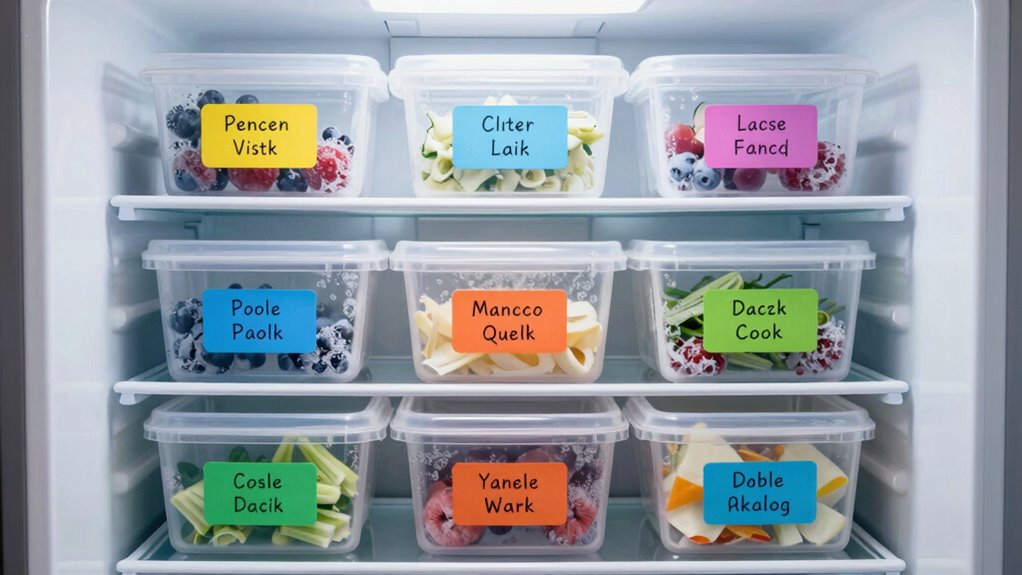 efficient freezer food labeling