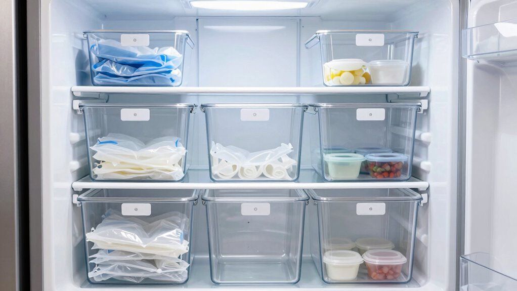 efficient organized freezer storage