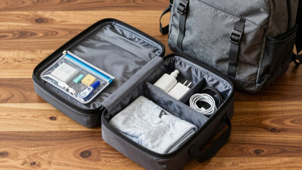 efficient travel kit organization