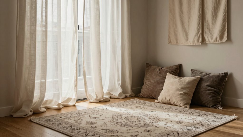 enhance acoustics with soft furnishings