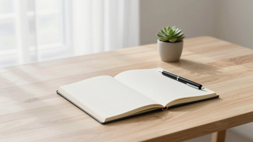 evaluate and declutter desk