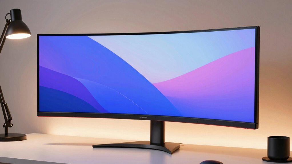 eye friendly curved monitor features