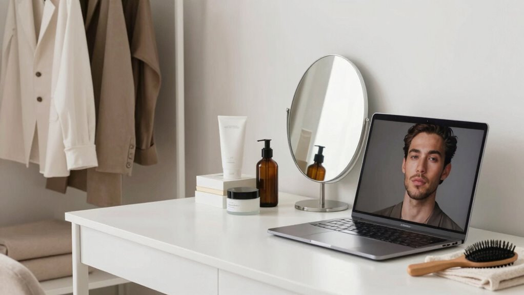 focus on face and wardrobe