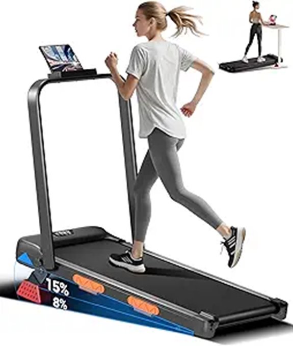 folding treadmill with incline