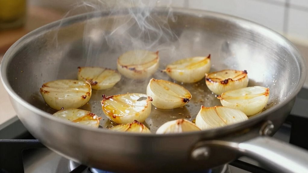 garlic turns golden quickly