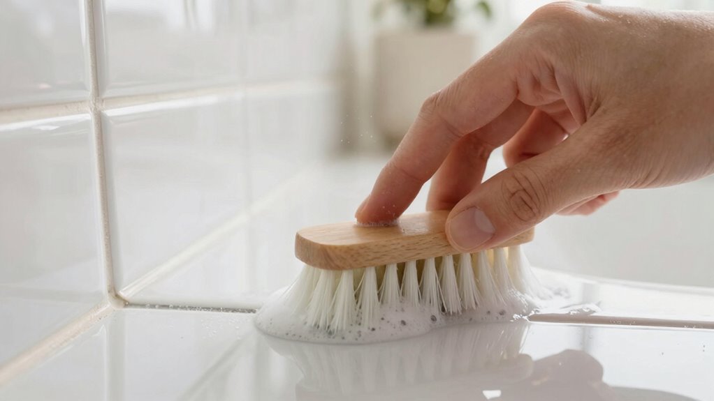 gentle cleaning preserves grout