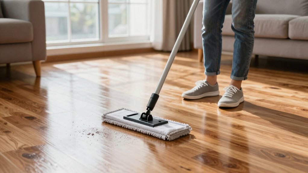 gentle mopping and stain removal