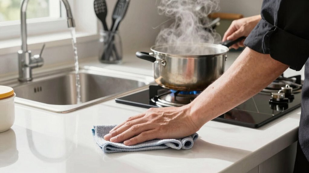 immediate cleaning and organization