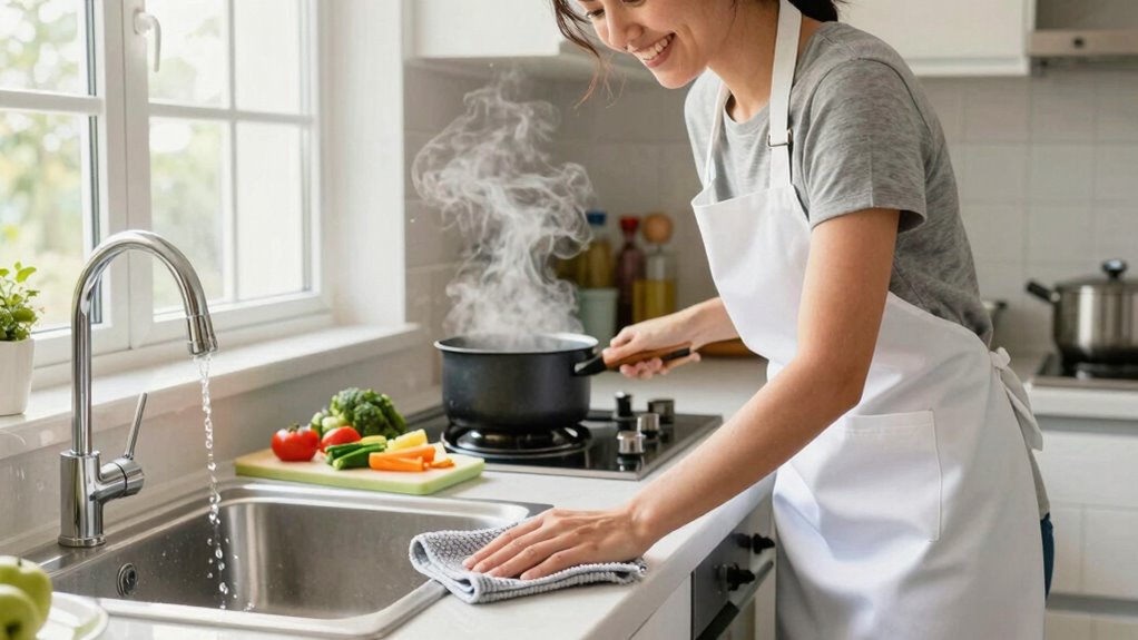 integrate cleaning into cooking