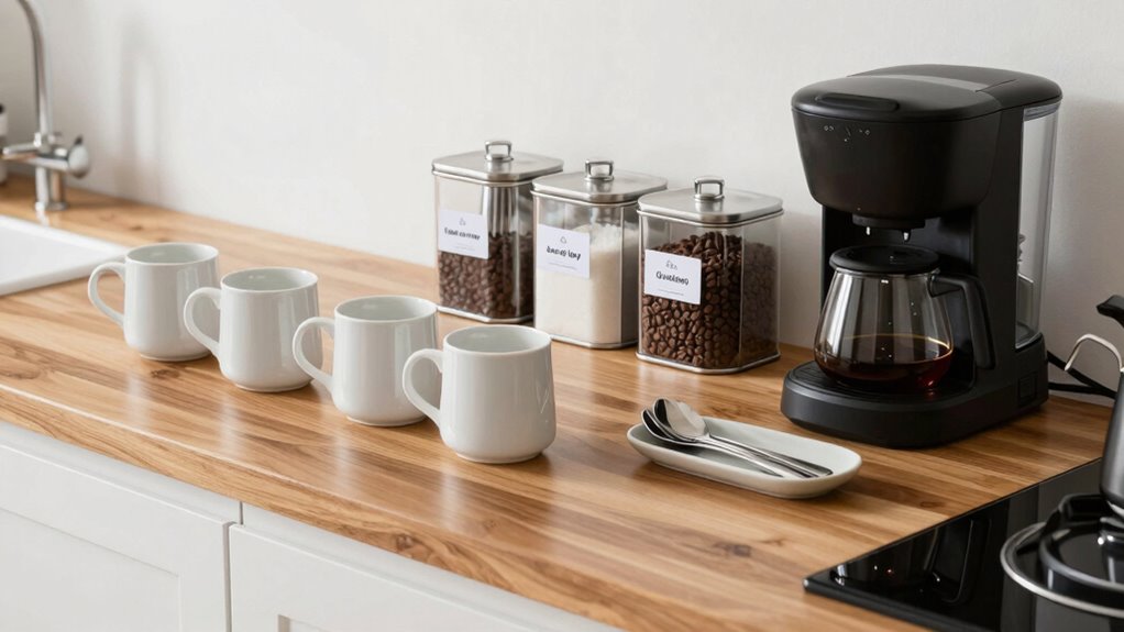 keep surfaces containers tidy