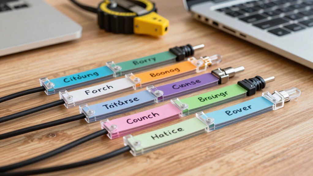 label organize protect cables