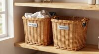 laundry organization with baskets
