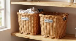 laundry organization with baskets