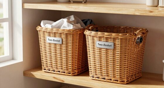 laundry organization with baskets