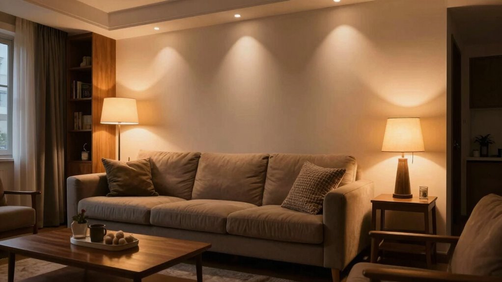 layered lighting enhances warmth