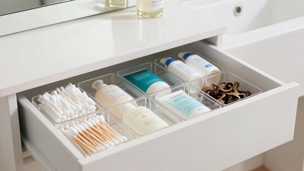 maintain bathroom drawer organization