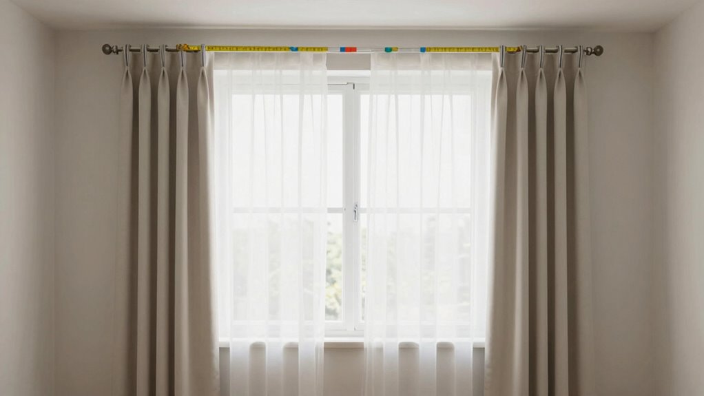 mark curtain placement precisely