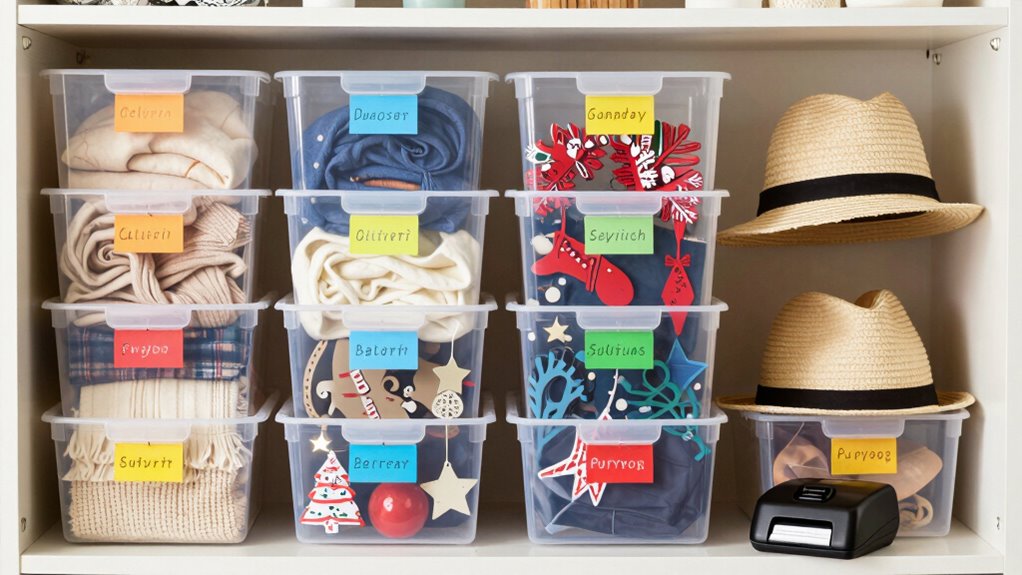 organize and label seasonal items