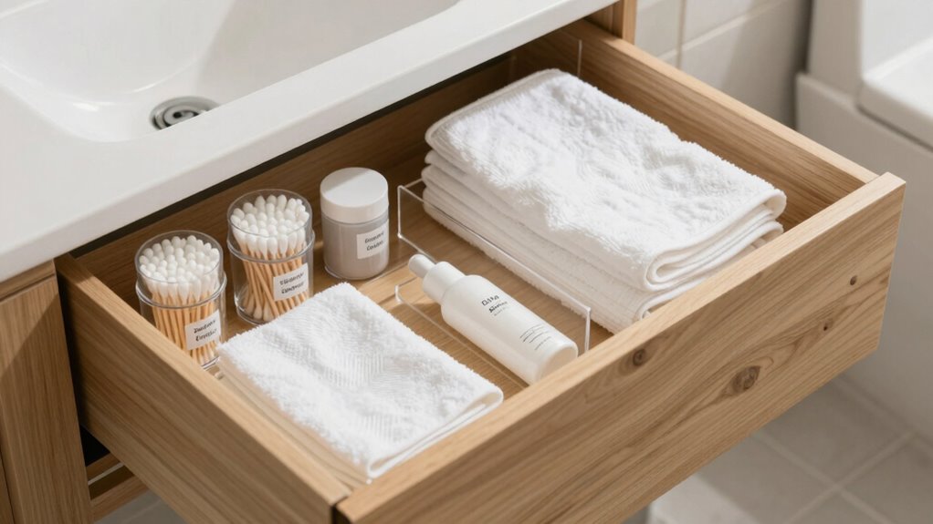 organize bathroom essentials efficiently