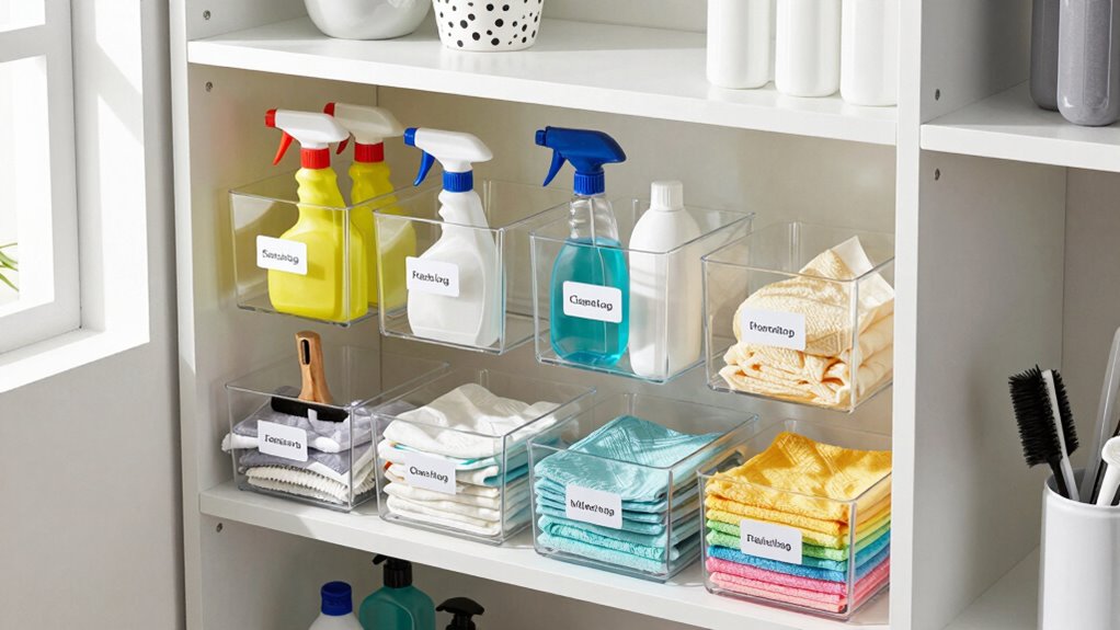 organize cleaning supplies efficiently